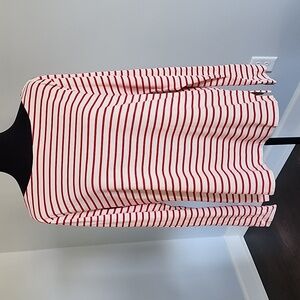 J.Crew Red & White top